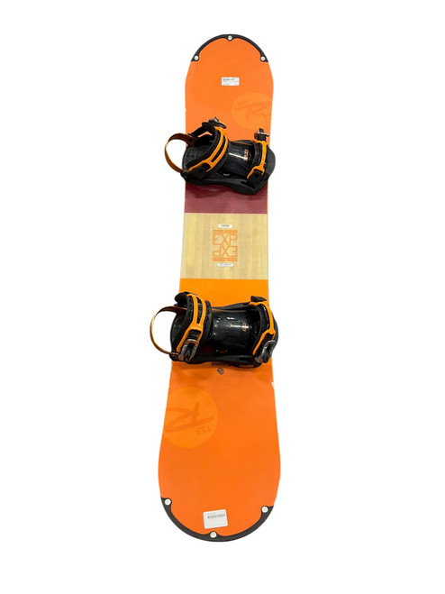Vist Large View of Product Image Which is Used Rossignol EXP Mens Board/Bindings Black/Orange/White 155 cm