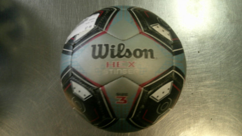 Vist Large View of Product Image Which is Used Wilson HEX All Size Soccer Ball Grey 3