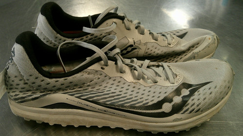 Vist Large View of Product Image Which is Used Saucony Track & Field Cleats Adult Grey Senior 7