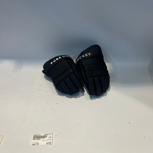 Vist Large View of Product Image Which is Used PURE HOCKEY Intermediate Gloves Black 9"