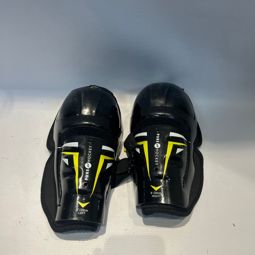 Vist Large View of Product Image Which is Used PURE HOCKEY Junior Shin Guards Black 8"