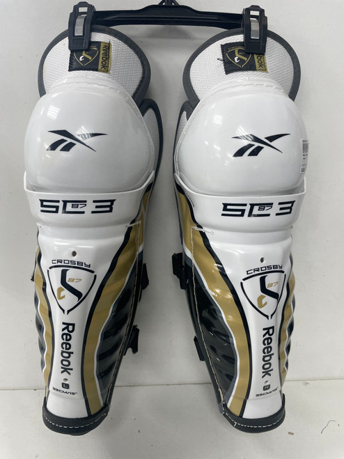Vist Large View of Product Image Which is Used Reebok SC87 3 Intermediate Shin Guards Black 13"