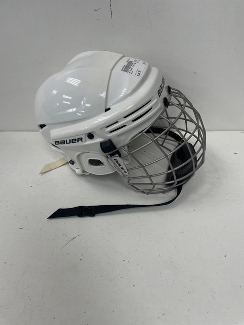 Vist Large View of Product Image Which is Used Bauer 2100 Helmet Cage Combo White MD