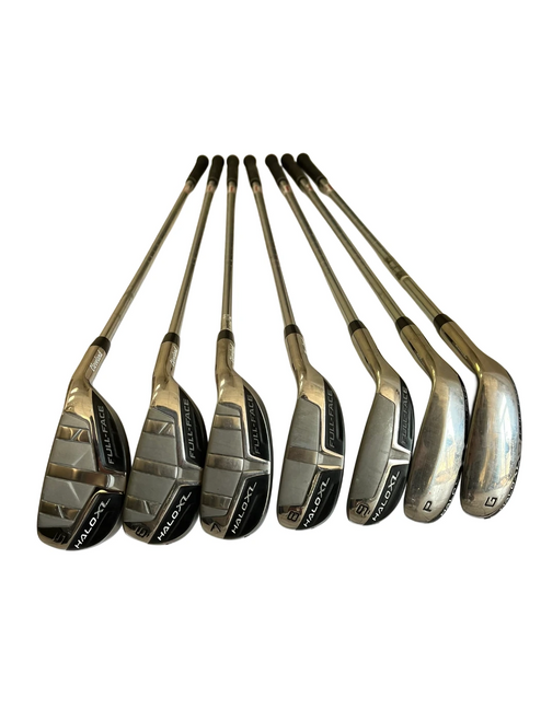 Vist Large View of Product Image Which is Used Cleveland Halo XL Full-Face 5-GW RH Mens Iron Set