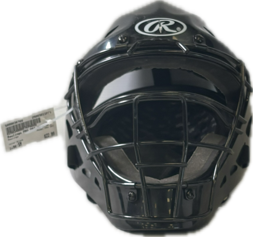 Vist Large View of Product Image Which is Used Rawlings PRO DRI Catchers Helmet w/Mask Black SM