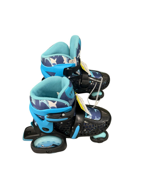 Vist Large View of Product Image Which is Used RollerDerby SHARK Child Roller Quad Skates Royal Blue Youth 11.0