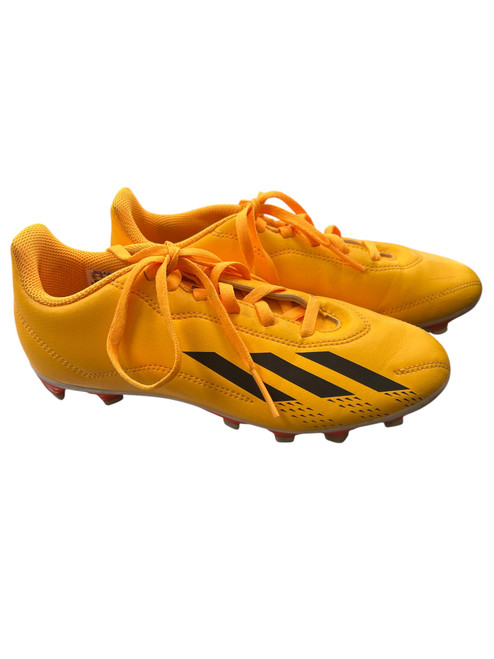 Vist Large View of Product Image Which is Used Adidas Soccer Cleats Orange Junior 03.5
