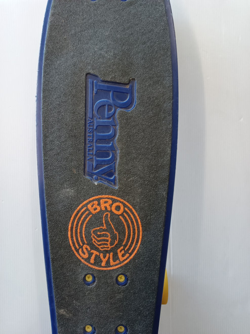 Vist Large View of Product Image Which is Used Penny BRO STYLE Complete Skateboard Navy Blue 7 1/2"