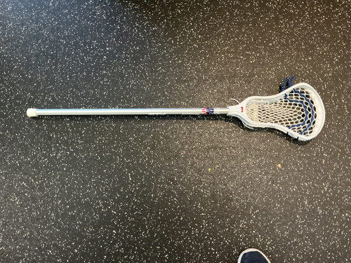 Vist Large View of Product Image Which is Used STX USA LACROSSE Wmn Atk/Mid Complete Stick Silver