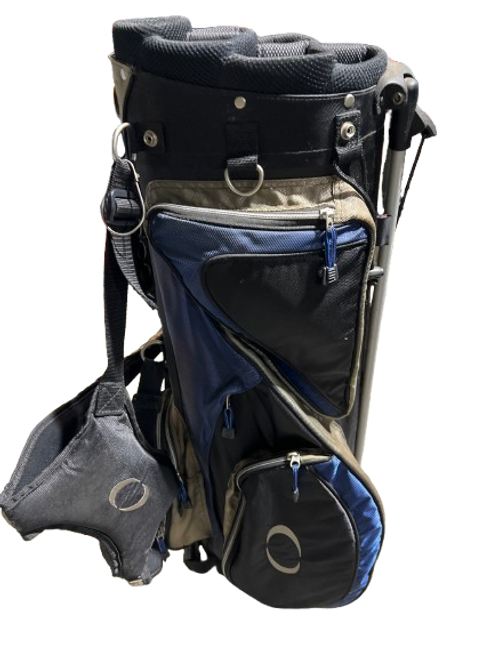 Vist Large View of Product Image Which is Used RYX GOLF STAND BAG BLUE/BLACK Mens Stand Bag Navy Blue