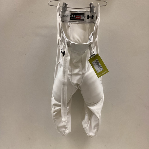 Vist Large View of Product Image Which is Used Under Armour Youth FB Integrated Pants White XL