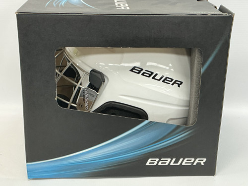 Vist Large View of Product Image Which is New Bauer RE-AKT 55 Helmet Cage Combo White MD