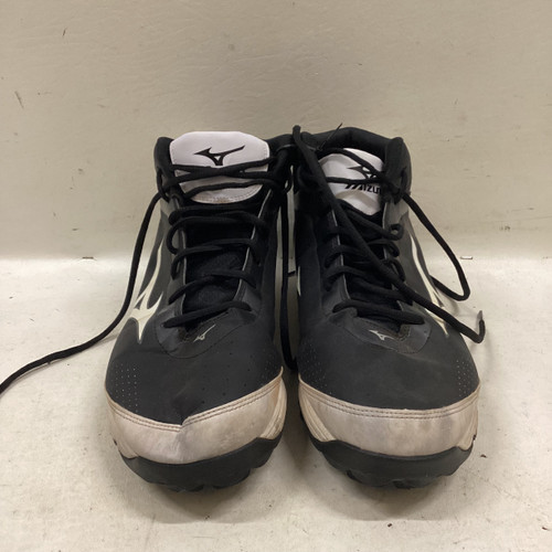 Vist Large View of Product Image Which is Used Mizuno BB CLEATS BB/SB Cleats Black And White Senior 12