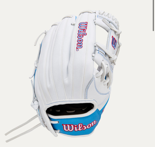 Vist Large View of Product Image Which is New A1000 FP 12IN RHT WHITE/RED/BLUE GLOVE