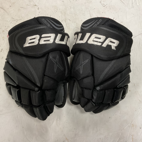 Vist Large View of Product Image Which is Used Bauer VAPOR X800 LITE Junior Gloves Black And Red 11"