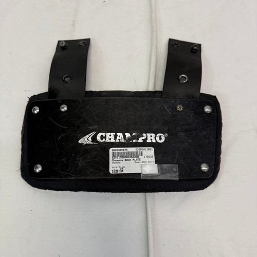 Vist Large View of Product Image Which is Used Champro BACK PLATE FB Shoulder Pads Black Senior