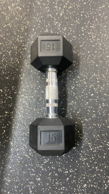 Vist Large View of Product Image Which is Used Hex Dumbbell (Each) 15 lb