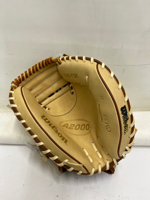 Vist Large View of Product Image Which is Used Wilson CM33 BB/SB Catchers RH Throw Tan 33"