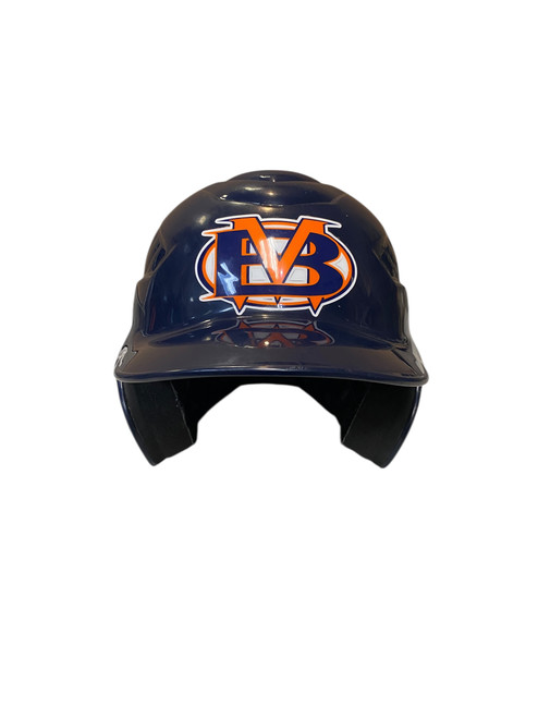 Vist Large View of Product Image Which is Used Rawlings 1 TONE Batting Helmet No Mask Navy Blue MD