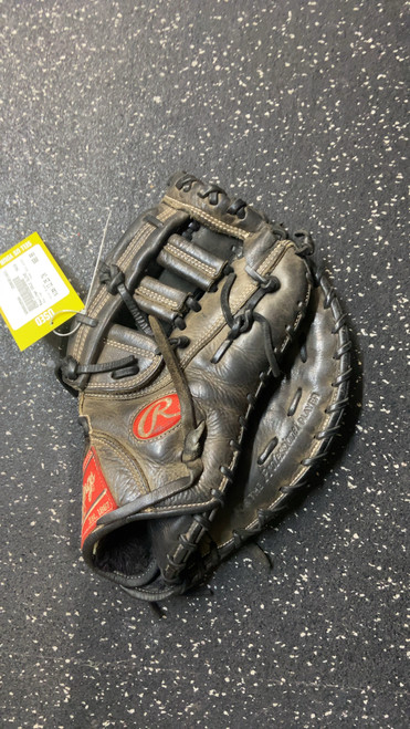 Vist Large View of Product Image Which is Used Rawlings GOLD GLOVE BB/SB First Base RH Throw Black 12 1/4"