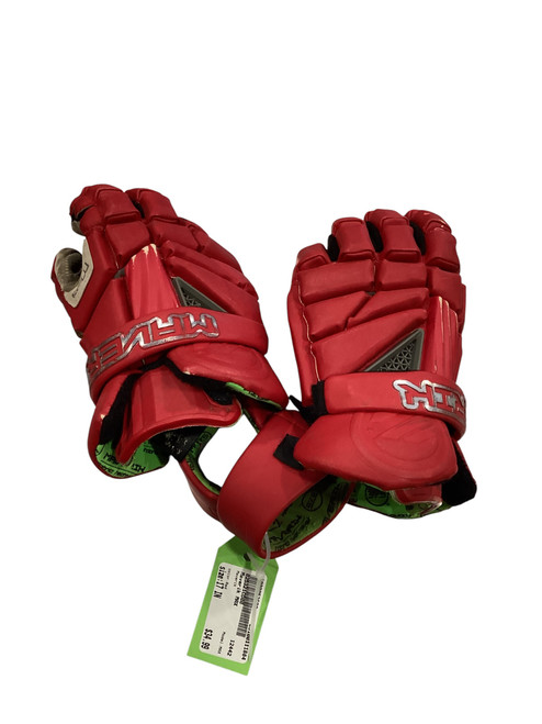 Used Maverik MAX Lacrosse Gloves Mens Red 17" 11884-S000053699 Vist Large View of Product Image Which is Used Maverik MAX Lacrosse Gloves Mens Red 17"