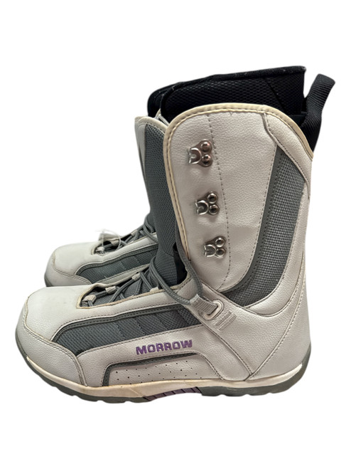 Vist Large View of Product Image Which is Used Morrow LACE UP Mens Snowboard Boots White Senior 10