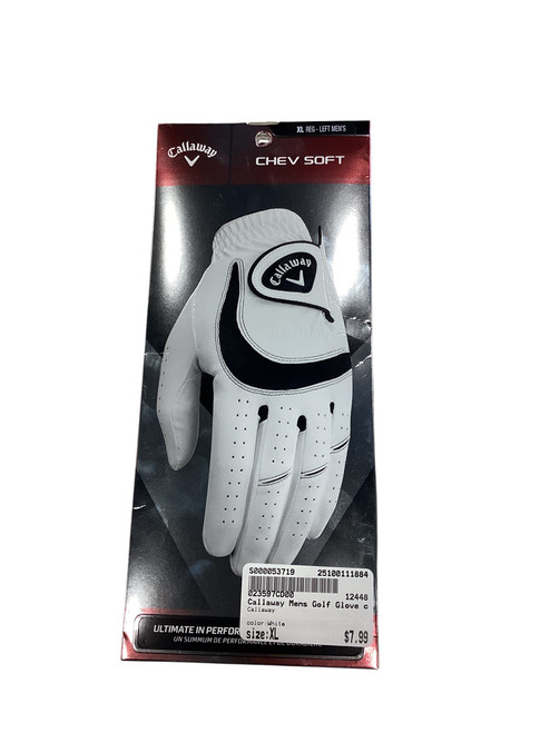 Vist Large View of Product Image Which is Used Callaway Mens Golf Glove White LG