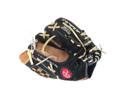 Vist Large View of Product Image Which is Used Rawlings PP95DP GLOVE BB/SB Glove RH Throw Black 9 1/2"