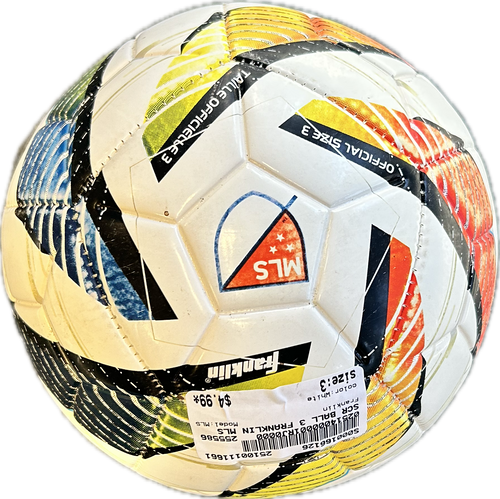 Vist Large View of Product Image Which is Used Franklin MLS All Size Soccer Ball White 3