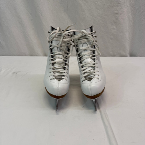 Vist Large View of Product Image Which is Used Riedell EDGE Girls Figure Skate White Junior 03.5