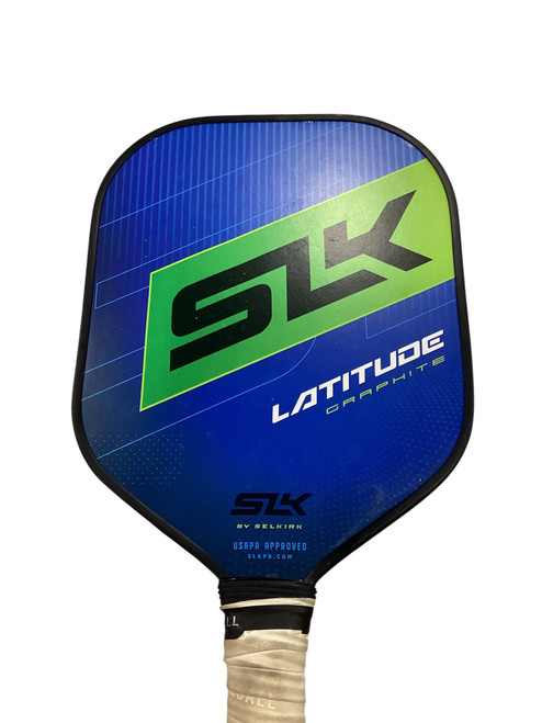 Vist Large View of Product Image Which is Used Selkirk LATITUDE GRAPHITE Pickleball Racquet Royal Blue