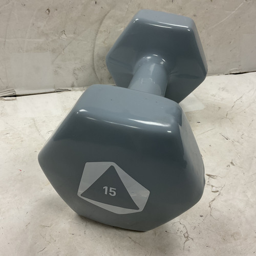 Vist Large View of Product Image Which is Used Hex Dumbbell Grey 15 lb
