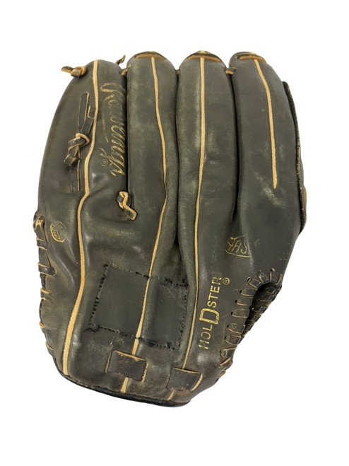 Vist Large View of Product Image Which is Used Rawlings GLOVE BB/SB Glove RH Throw Black 12"