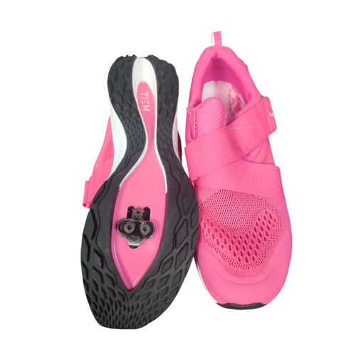 Vist Large View of Product Image Which is Used TIEM CYCLYING SHOES Bike Shoes Adult Pink Senior 9.5