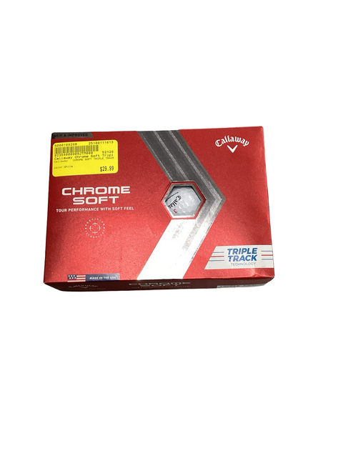 Vist Large View of Product Image Which is Used Callaway CHROME SOFT TRIPLE TRACK 12 Pack - Golf Balls White