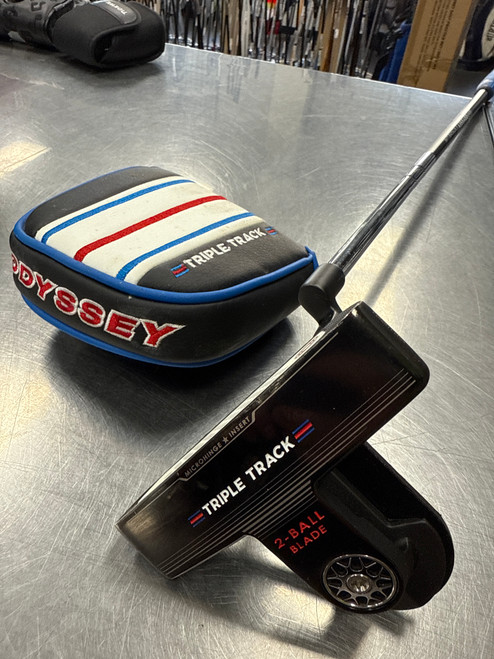 Vist Large View of Product Image Which is Used Odyssey TRIPLE TRACK 2-BALL BLADE Mens Putter RH