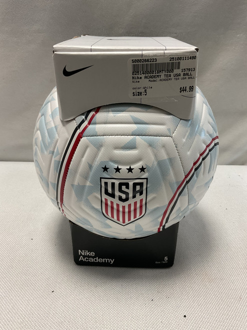 Vist Large View of Product Image Which is Used Nike ACADEMY TEA USA BALL All Size Soccer Ball White 5