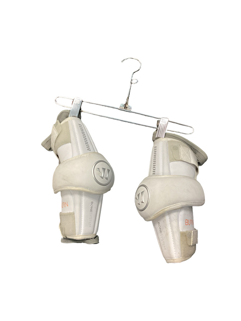 Vist Large View of Product Image Which is Used Warrior BURN Lacrosse Arm Pads/Guards White MD