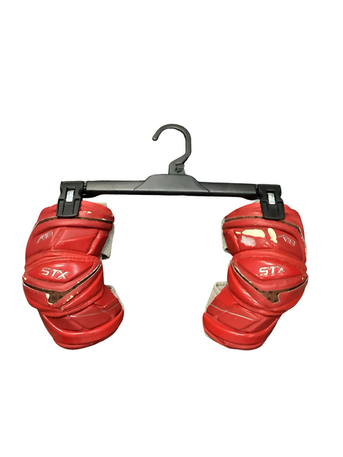 Vist Large View of Product Image Which is Used STX K18 Lacrosse Arm Pads/Guards Red S/M