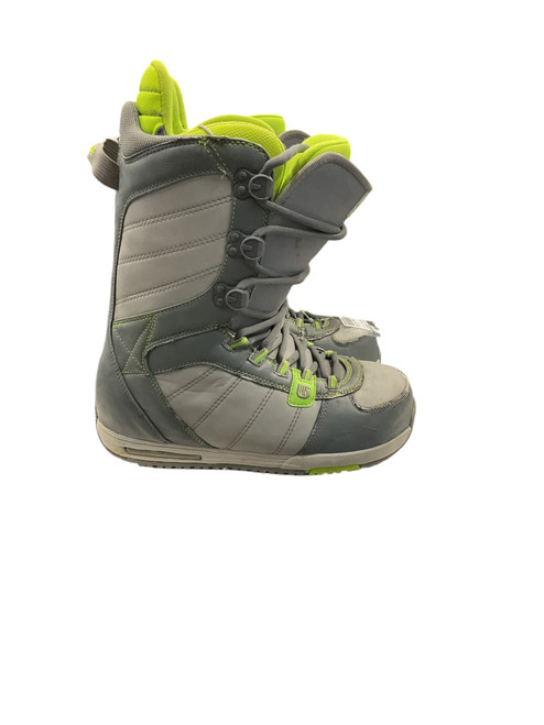 Vist Large View of Product Image Which is Used Burton AWOL SZ 10.5 Mens Snowboard Boots Grey And Lime Senior 10.5