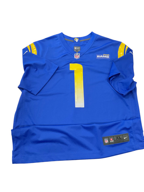 Vist Large View of Product Image Which is Used NFL RAMS JERSEY FB Top Adult Royal Blue XL