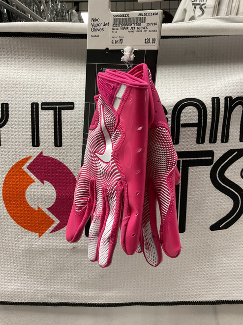 Vist Large View of Product Image Which is Used Nike VAPOR JET GLOVES FB Gloves Pink MD