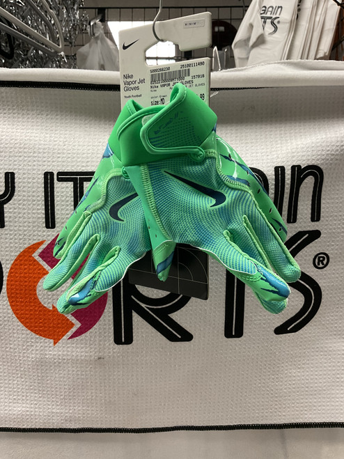 Vist Large View of Product Image Which is Used Nike VAPOR JET GLOVES FB Gloves Green MD