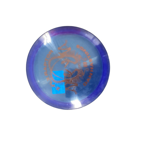 Vist Large View of Product Image Which is Used Discraft Z FLEX RAPTOR  DAN HASTINGS Disc Golf Mid Range Royal Blue