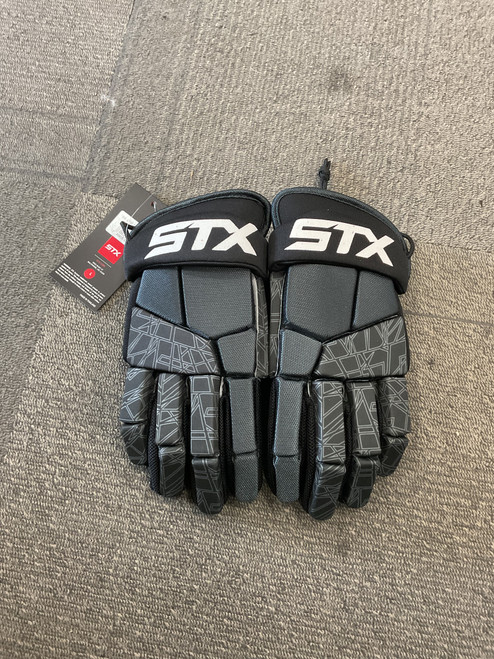 Vist Large View of Product Image Which is Used STX STALLION 75 Lacrosse Gloves Junior Black LG