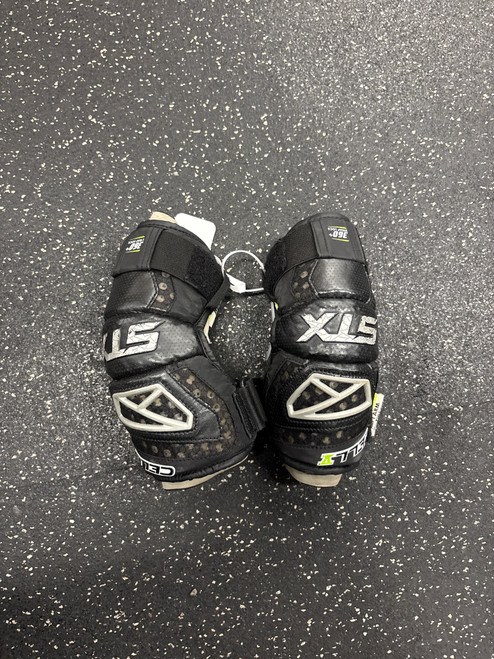 Vist Large View of Product Image Which is Used STX CELL V ARM PADS Lacrosse Arm Pads/Guards Black SM