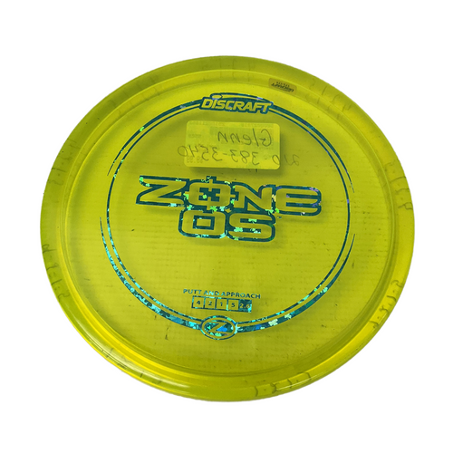 Vist Large View of Product Image Which is Used Discraft ZONE OS Disc Golf Mid Range Optic Yellow