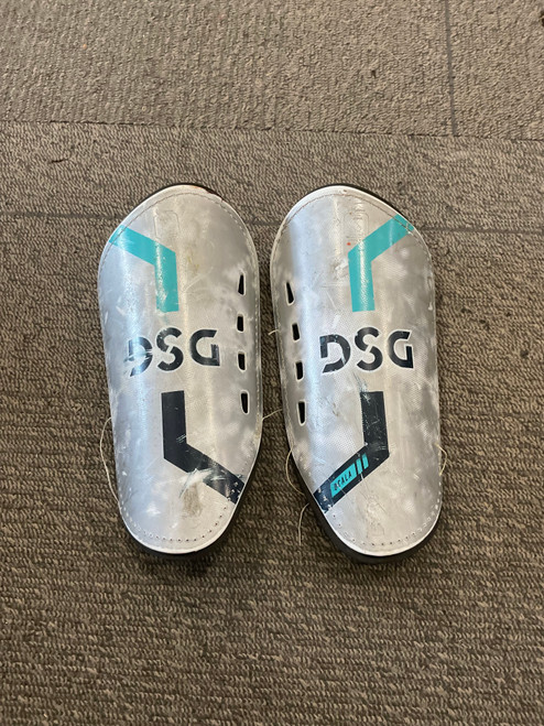 Vist Large View of Product Image Which is Used DSG Soccer Shin Guards Adult Grey SM
