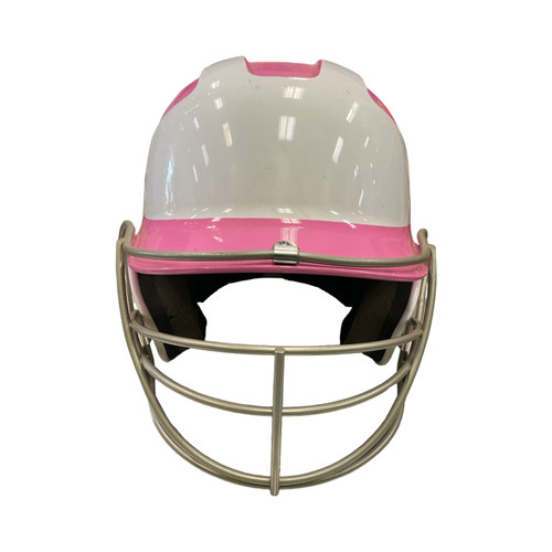 Vist Large View of Product Image Which is Easton Batting Helmet w/Mask White LG
