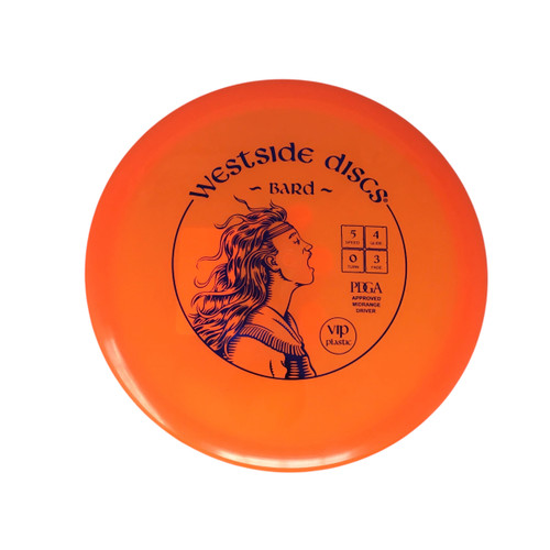 Vist Large View of Product Image Which is Used Westside VIP BARD NEVER USED Disc Golf Mid Range Orange 173g
